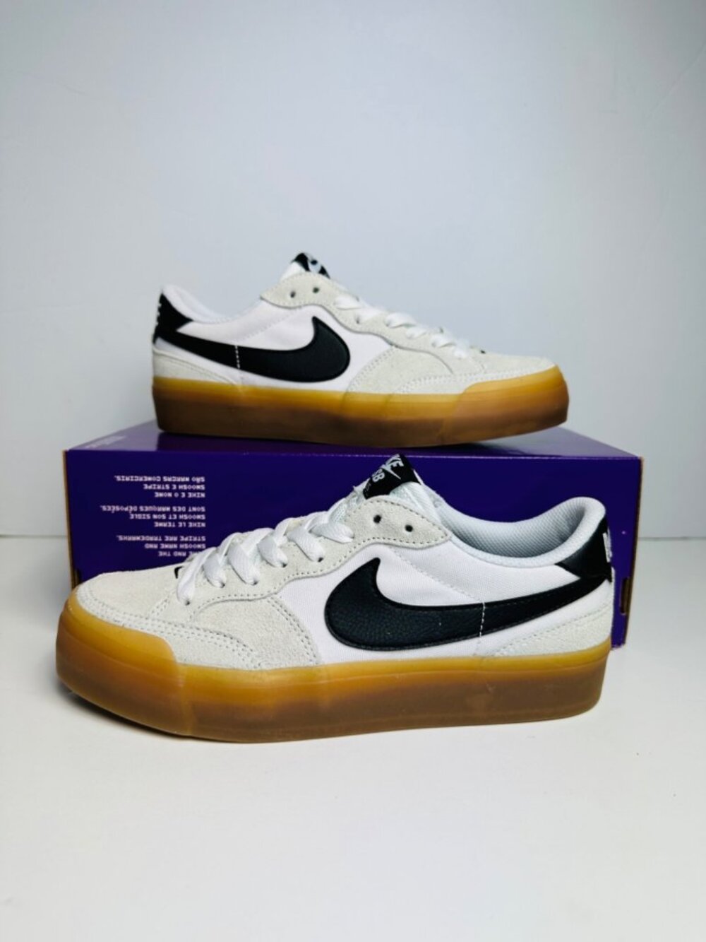 6 Women’s Nike Zoom Pogo Plus SB 'White Black Gum' DR9114-101